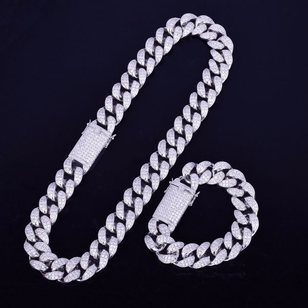 20mm heavy cubic zirconia miami cuban chain bracelet necklace set gold silver rosegold men hip hop jewelry
20mm heavy cubic zirconia miami cuban chain bracelet necklace set gold silver rosegold men hip hop jewelry