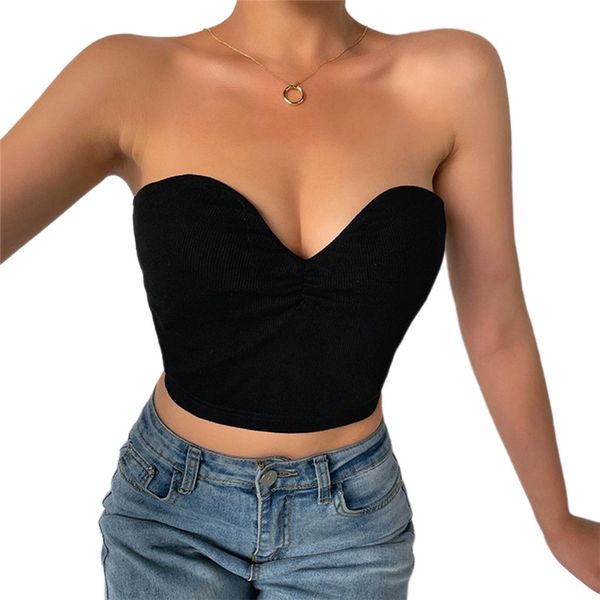 women transparent strap camis tank v neck push up backless crop female slim fit tube, White
women transparent strap camis tank v neck push up backless crop female slim fit tube, White