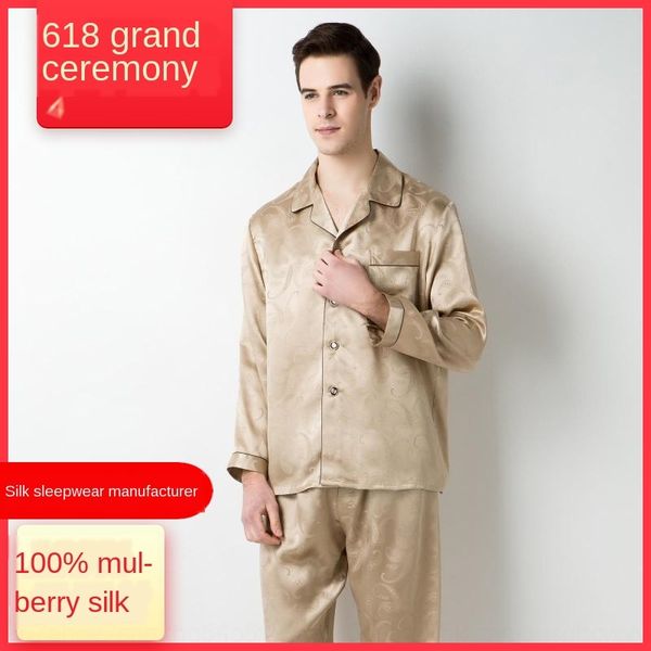 silk pajamas natural cool long-sleeved set trousers home clothes trousers set 19 jacquard mulberry silk men's home clothes, Blue;red
silk pajamas natural cool long-sleeved set trousers home clothes trousers set 19 jacquard mulberry silk men's home clothes, Blue;red