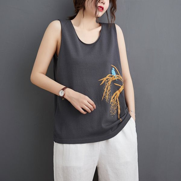 2020 new vest large size women's linen breathable cool printing korean style vest t-shirt fashion all-match top, Camo
2020 new vest large size women's linen breathable cool printing korean style vest t-shirt fashion all-match top, Camo