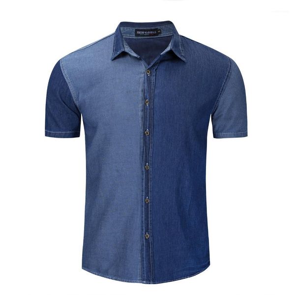 shirt men fashion new clothes mens patchwork loose demin shirts summer man designer lapel neck short sleeve, White;black
shirt men fashion new clothes mens patchwork loose demin shirts summer man designer lapel neck short sleeve, White;black