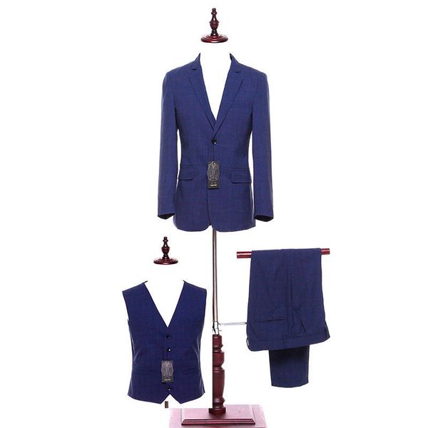men's suits blue striped men formal groom tuxedos wedding suits 3 piece business suits custom pants vest, White;black
men's suits blue striped men formal groom tuxedos wedding suits 3 piece business suits custom pants vest, White;black