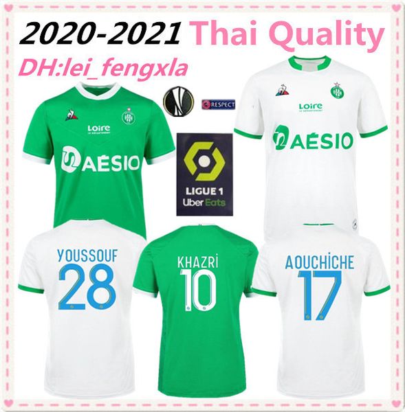 

2020 2021 as sain-Ã©tienne soccer jerseys home away 20 21 asse st etienne khazri 10 cabella 7 bouanga palencia hamouma jersey football shirt