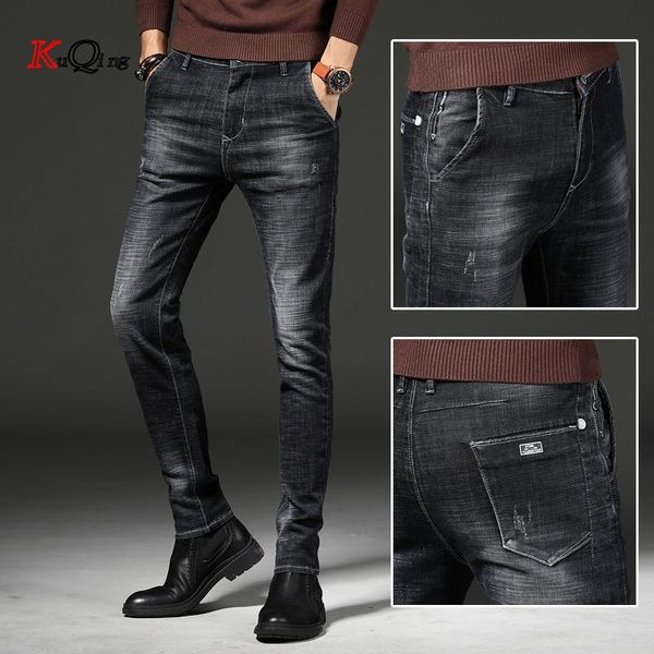 kuqing black and blue jeans men slim fit fashions 2019 new style stretch and straight leg jeans pants
kuqing black and blue jeans men slim fit fashions 2019 new style stretch and straight leg jeans pants