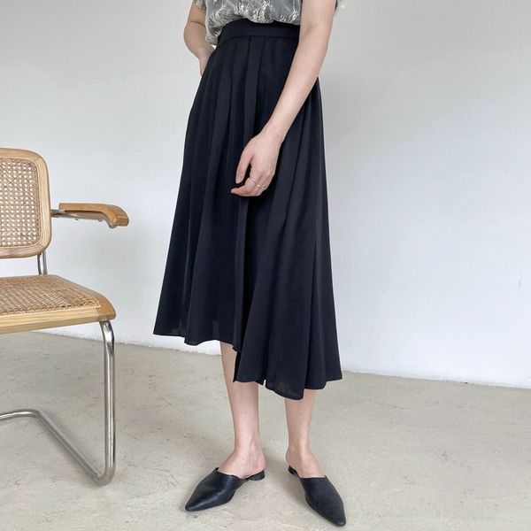 guming women's korean style mid-length a- line skirt irregular pleated skirt high waist a- line dress dn124, Black
guming women's korean style mid-length a- line skirt irregular pleated skirt high waist a- line dress dn124, Black