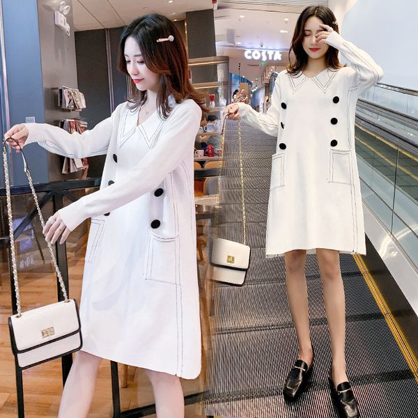 pregnant mother autumn clothing long 2020 new style mid-length and winter fashion sweater coat women dress, White
pregnant mother autumn clothing long 2020 new style mid-length and winter fashion sweater coat women dress, White