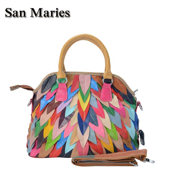 san maries sac a main cow leather crossbody bags for women patchwork shell hobo colorful tote designer handbags high quality
san maries sac a main cow leather crossbody bags for women patchwork shell hobo colorful tote designer handbags high quality