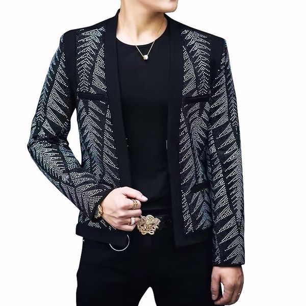 drilling man's male evening show blingbling flash small suit radio station singer host pgraphy shop loose coat, White;black
drilling man's male evening show blingbling flash small suit radio station singer host pgraphy shop loose coat, White;black
