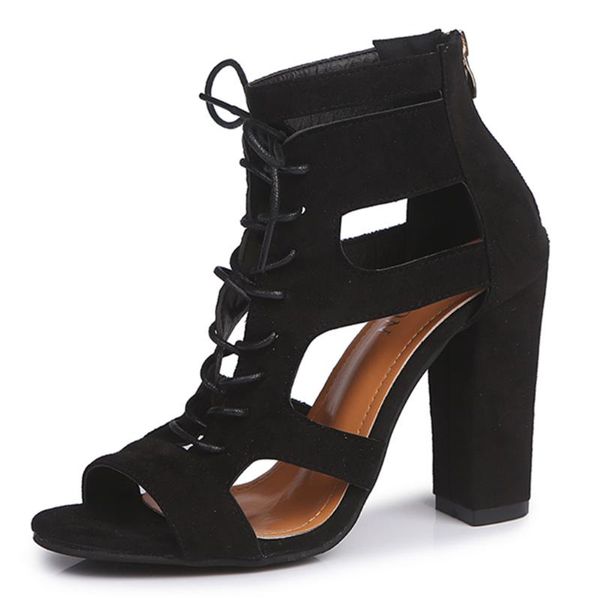 new fashion roman buckle strap shoes women sandals gladiator lace up peep toe high heels hollow ankle boots shoes women, Black
new fashion roman buckle strap shoes women sandals gladiator lace up peep toe high heels hollow ankle boots shoes women, Black