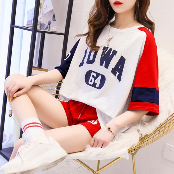 cdsdq hipster internet celebrity sports style t-shirt set for women t-shirt and shorts 2020 summer super popular cec short-sleeved short, Gray
cdsdq hipster internet celebrity sports style t-shirt set for women t-shirt and shorts 2020 summer super popular cec short-sleeved short, Gray