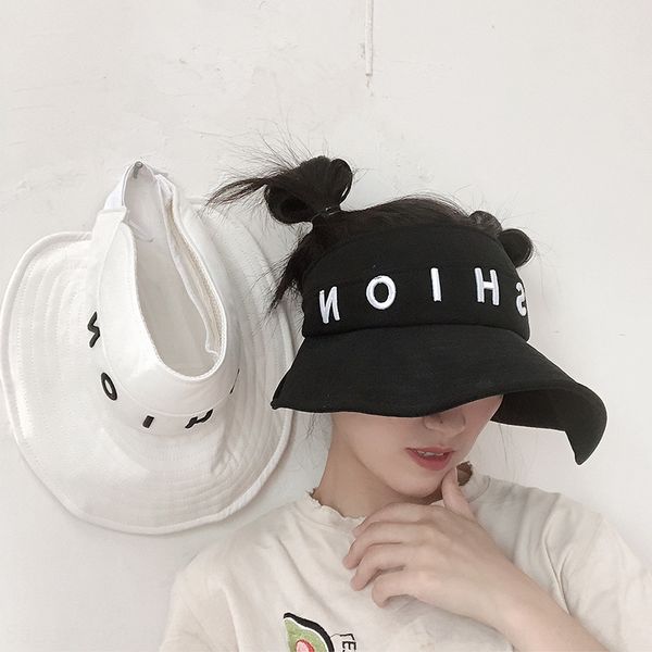 female summer korean sun sunscreen ins stereo embroidered embroidery empty hat travel all-match sun hat, Blue;gray
female summer korean sun sunscreen ins stereo embroidered embroidery empty hat travel all-match sun hat, Blue;gray
