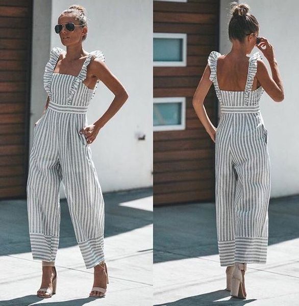 2019 spring style street 2019 fashionable jumpsui spring fashion women's striped jumpsuit trendy women's striped jumpsuit 0014, Gray
2019 spring style street 2019 fashionable jumpsui spring fashion women's striped jumpsuit trendy women's striped jumpsuit 0014, Gray