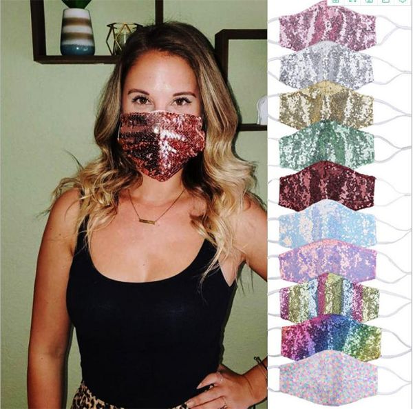 sequin glitter face mask women earloop adjustable mouth cover bling outdoor gauze maks reusable dustproof mask da684
sequin glitter face mask women earloop adjustable mouth cover bling outdoor gauze maks reusable dustproof mask da684