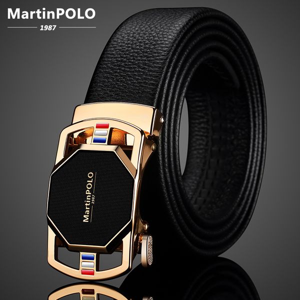martinpolo luxury men's genuine leather belt alloy automatic buckle belts cowhide strap for male 2020 casual cummerbund mp02901p, Black;brown 
martinpolo luxury men's genuine leather belt alloy automatic buckle belts cowhide strap for male 2020 casual cummerbund mp02901p, Black;brown