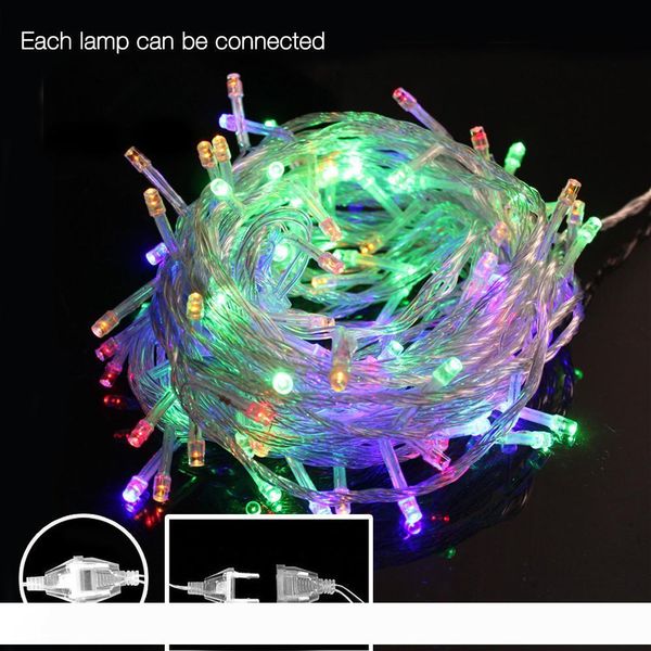 10m 50 led string light 33ft for christmas party garden wedding decoration fairy lights garland 110v 220v + tail plug
10m 50 led string light 33ft for christmas party garden wedding decoration fairy lights garland 110v 220v + tail plug