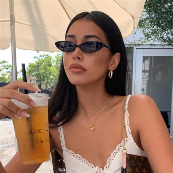 trendy womens designer sunglasses celebrity tiny black shades narrow cat eye unique fashionable glasses cute eyewear uv400, White;black
trendy womens designer sunglasses celebrity tiny black shades narrow cat eye unique fashionable glasses cute eyewear uv400, White;black