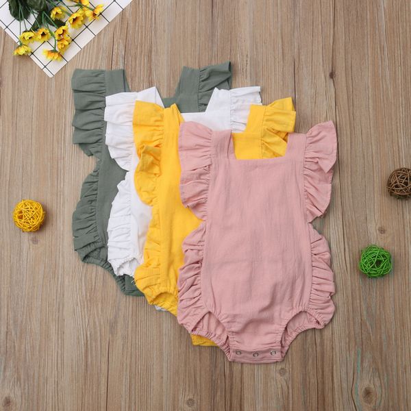 new stylish baby girl ruffle bodysuit solid short swing sleeve infant jumpsuit outfit sunsuit summer princess girl bodysuit t200721, Blue
new stylish baby girl ruffle bodysuit solid short swing sleeve infant jumpsuit outfit sunsuit summer princess girl bodysuit t200721, Blue