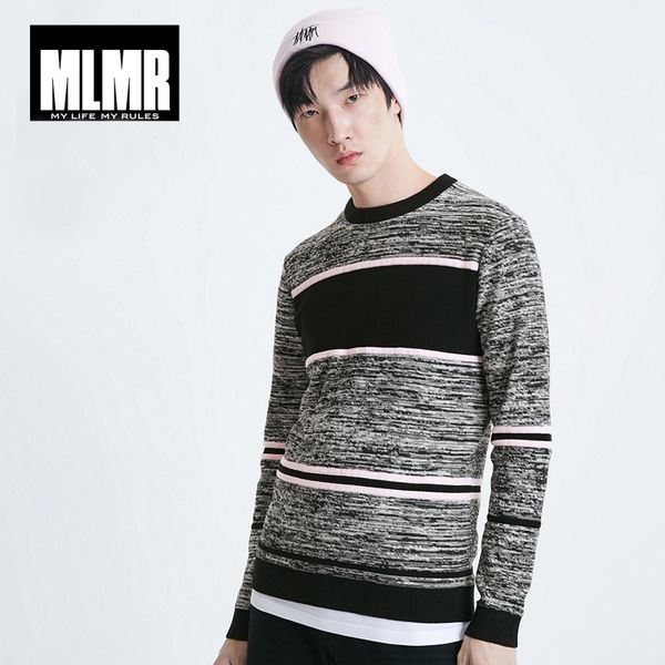 mlmr мужские контрастные срощенной нашивки круглый вырез пуловер knit | 219124506, White;black
mlmr мужские контрастные срощенной нашивки круглый вырез пуловер knit | 219124506, White;black