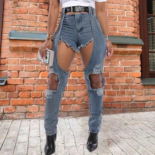 wuhaobo long short patchwork jeans 2020 women hole denim pants female new style fashion high waist long trousers, Blue
wuhaobo long short patchwork jeans 2020 women hole denim pants female new style fashion high waist long trousers, Blue