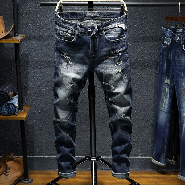 italian vintage designer men jeans black blue slim fit ripped jeans men cotton denim pants fashion streetwear hip hop
italian vintage designer men jeans black blue slim fit ripped jeans men cotton denim pants fashion streetwear hip hop