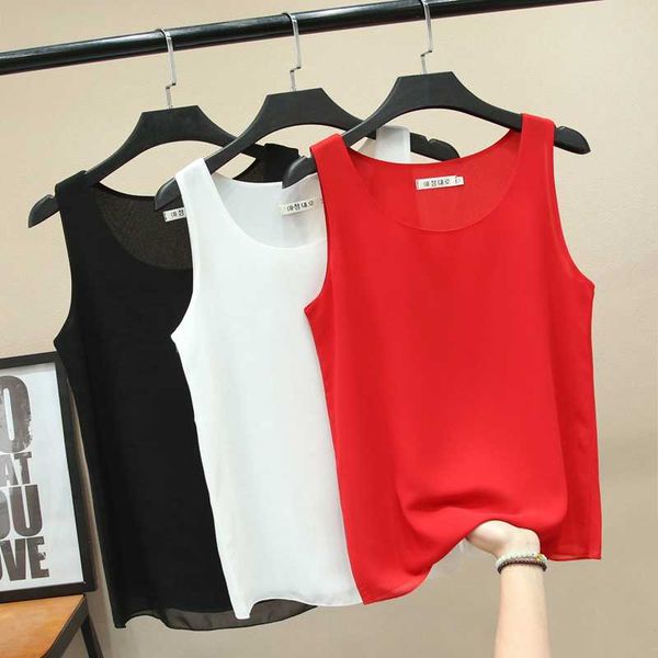 fashion brand sleeveless women's blouse 2020 summer new chiffon shirt sheer o-neck casual blouse plus size 4xl loose female, White
fashion brand sleeveless women's blouse 2020 summer new chiffon shirt sheer o-neck casual blouse plus size 4xl loose female, White