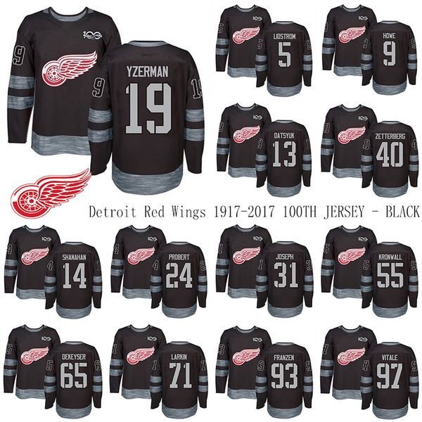 detroit red wings 1917-2017 100th anniversary black jersey 19 yzerman 13 datsyuk 40 henrik 71 larkin 9 howe hockey jerseys, Black;red
detroit red wings 1917-2017 100th anniversary black jersey 19 yzerman 13 datsyuk 40 henrik 71 larkin 9 howe hockey jerseys, Black;red