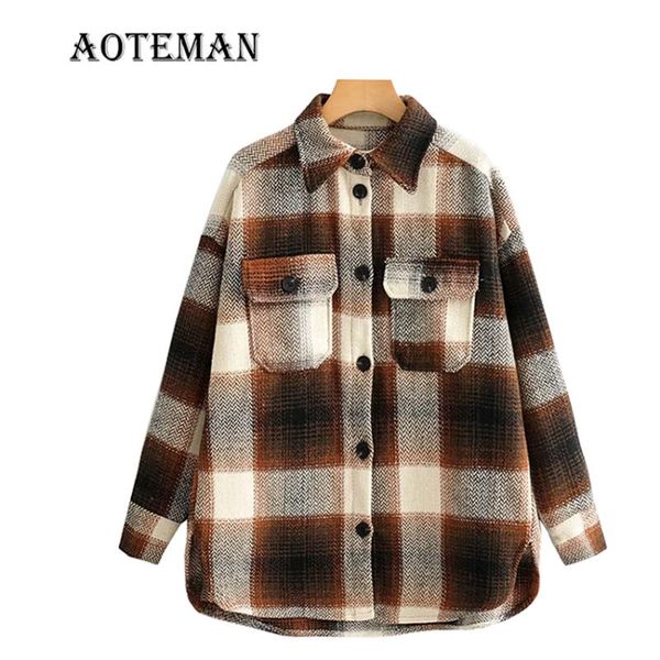 women's wool & blends women plaid jackets coats 2021 vintage female over size streetwears long sleeve outerwears fashion winter warm co, Black
women's wool & blends women plaid jackets coats 2021 vintage female over size streetwears long sleeve outerwears fashion winter warm co, Black