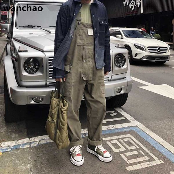 wanchao new style cool retro strap pants men/women fashion brand japanese work clothes suspender pants multi pocket loose street, Blue
wanchao new style cool retro strap pants men/women fashion brand japanese work clothes suspender pants multi pocket loose street, Blue