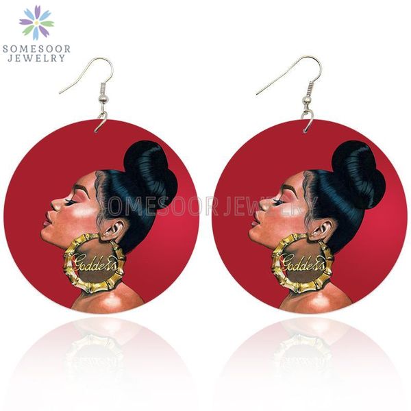 somesoor black goddess queen arts loops wooden drop earrings afro curls natural hair design both sides printed for women gifts, Silver
somesoor black goddess queen arts loops wooden drop earrings afro curls natural hair design both sides printed for women gifts, Silver