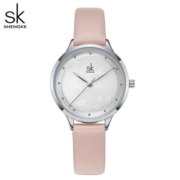 shengke new 2020 watch women pink leather circle rivet dial 4 colors japanese quartz watch light casual gift, Slivery;brown
shengke new 2020 watch women pink leather circle rivet dial 4 colors japanese quartz watch light casual gift, Slivery;brown