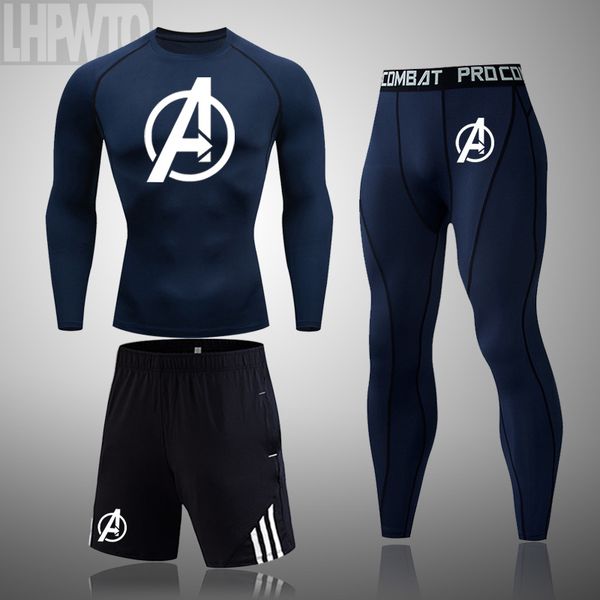 the new sportswear compression set running set men jogging suits sport tights gym leggings men gym workout clothing, Black;blue
the new sportswear compression set running set men jogging suits sport tights gym leggings men gym workout clothing, Black;blue