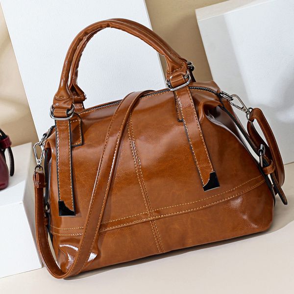 women soft tote pu leather modern fashion boston handbag vintage luxury designer female bolsa mochila patchwork large capacity
women soft tote pu leather modern fashion boston handbag vintage luxury designer female bolsa mochila patchwork large capacity