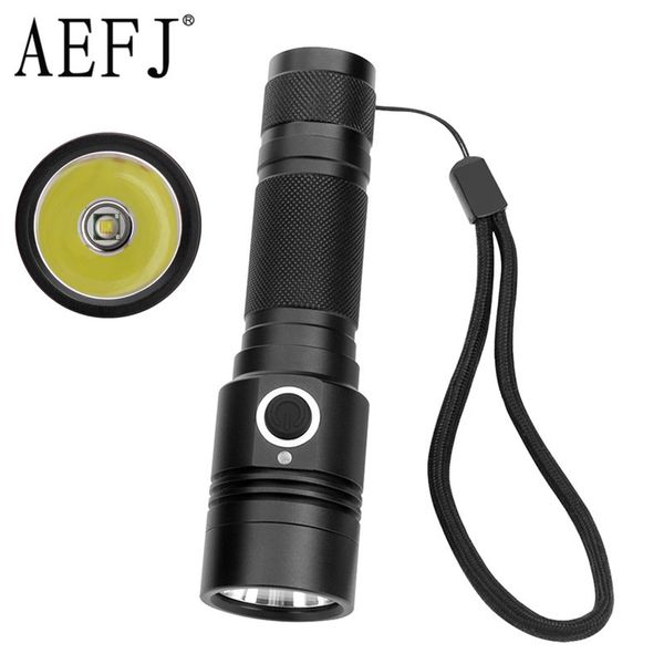 Aefj Led 18650 Xml-t6 High Power 1100lm Lamp Torch Light Powerful Waterproof Camp Cycle