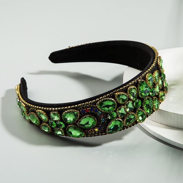 ins popular green hair band all-match luxury rhinestone headband baroque hair accessories, Silver
ins popular green hair band all-match luxury rhinestone headband baroque hair accessories, Silver