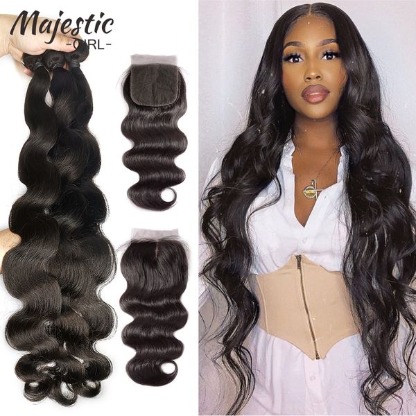 brazilian hair weave bundles 34 36 38 40 inch body wave 100% human hair bundles with closure natural color remy hair extension, Black;brown
brazilian hair weave bundles 34 36 38 40 inch body wave 100% human hair bundles with closure natural color remy hair extension, Black;brown