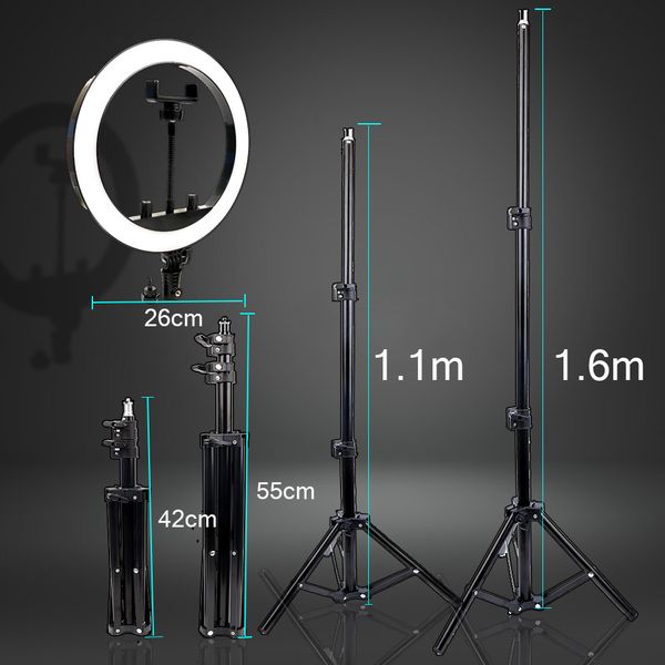 quality1026cm led ring light pgraphy dimmable video 2700k-5500k 120pcs p studio light for smartphone with tripod phone
quality1026cm led ring light pgraphy dimmable video 2700k-5500k 120pcs p studio light for smartphone with tripod phone