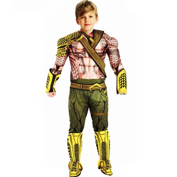 child aquaman cosplay costume justice league dc muscl aquaman role play jumpsuit for boy halloween costume for boys, Black;red
child aquaman cosplay costume justice league dc muscl aquaman role play jumpsuit for boy halloween costume for boys, Black;red