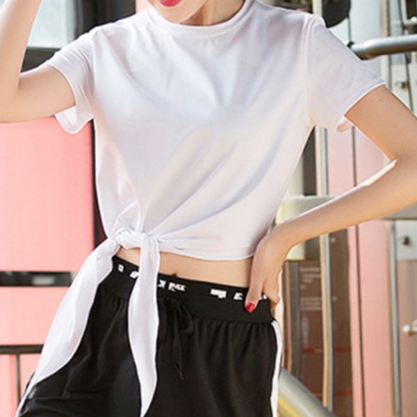 2019 women fitness yoga gym workout tank sports black white female t-shirt crop running shirt clothing, White;red
2019 women fitness yoga gym workout tank sports black white female t-shirt crop running shirt clothing, White;red