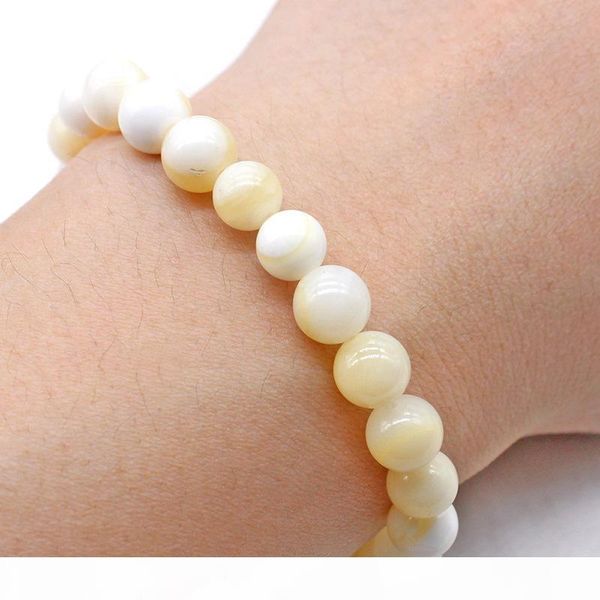 women white shell color natural beads bracelet bangle fashion simple elastic beaded bracelet jewelry for woman gift 6mm 8mm 10mm, Golden;silver
women white shell color natural beads bracelet bangle fashion simple elastic beaded bracelet jewelry for woman gift 6mm 8mm 10mm, Golden;silver
