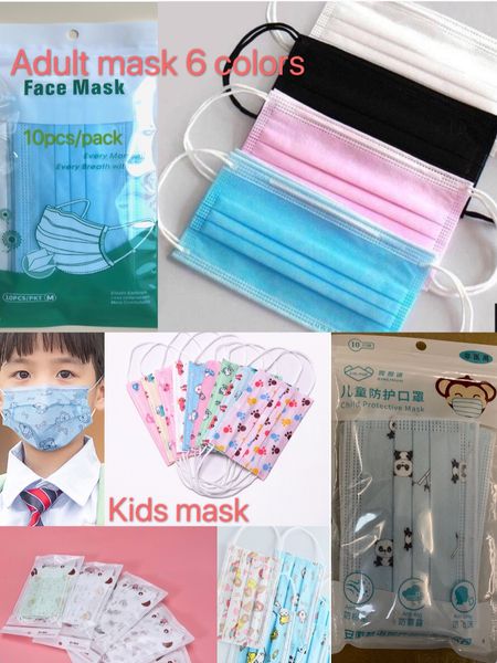 Kids Masks Adult Mask Individual pack 10pcs/pack Designer cartoon Child face Mask 3 layers Disposable Mask Kid Protective Mascarilla 
Kids Masks Adult Mask Individual pack 10pcs/pack Designer cartoon Child face Mask 3 layers Disposable Mask Kid Protective Mascarilla