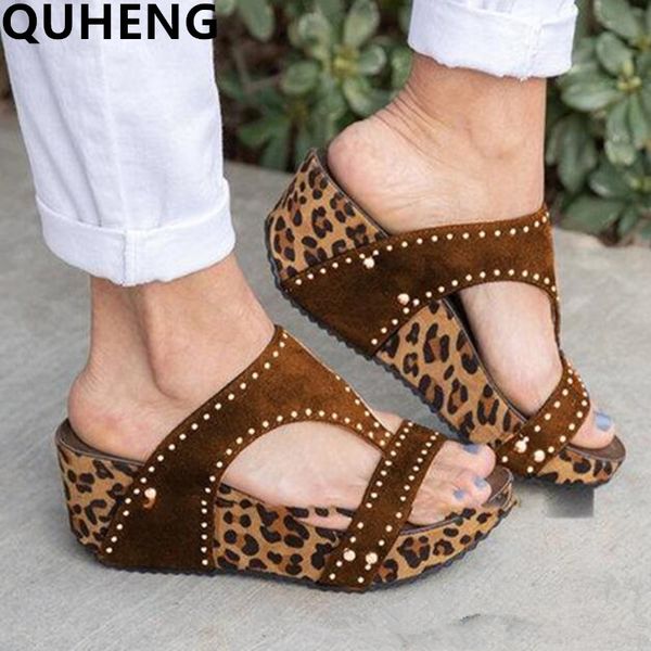 leopard platform women slippers summer outdoor casual rivet decoration suede female flip flops woman wedges large size 2020 new, Black
leopard platform women slippers summer outdoor casual rivet decoration suede female flip flops woman wedges large size 2020 new, Black
