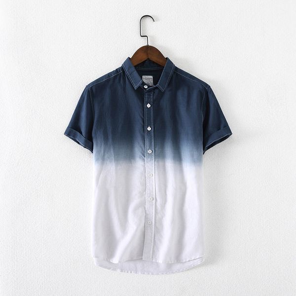 new sale linen shirts men's fashion summer gradient color cotton linen short sleeve shirt men turn-down collar beach shirt male, White;black
new sale linen shirts men's fashion summer gradient color cotton linen short sleeve shirt men turn-down collar beach shirt male, White;black
