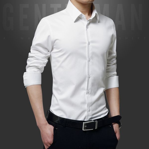 men's clothes simple formal white turn-down collar solid men shirt long sleeve red black shirts dress casual slim fit clothing s, White;black
men's clothes simple formal white turn-down collar solid men shirt long sleeve red black shirts dress casual slim fit clothing s, White;black