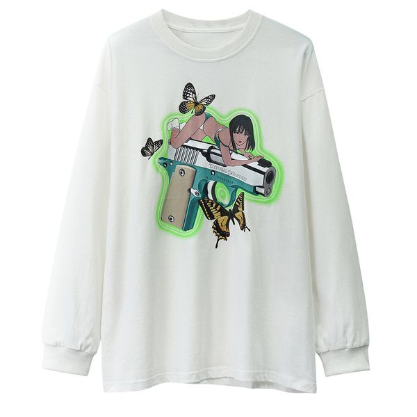 print t shirt long sleeve streetwear oversized tshirts casual hip hop tshirt tees, White;black
print t shirt long sleeve streetwear oversized tshirts casual hip hop tshirt tees, White;black