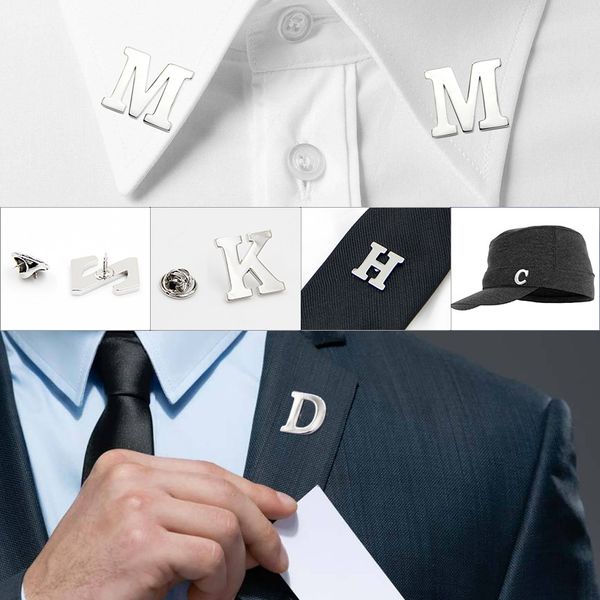 a-z 26 english letter pin brooch suit buckle for men women alloy simple party wedding shirt collar pins tie hat decoration gift, Gray
a-z 26 english letter pin brooch suit buckle for men women alloy simple party wedding shirt collar pins tie hat decoration gift, Gray