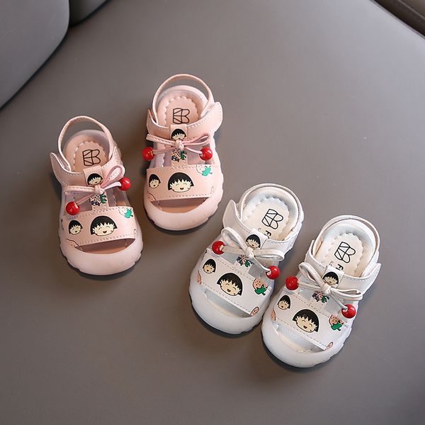 baby 2020 new cute cherry small magic and sandals balls baotou foot protection anti-slip magic sticker children's sandals female, Black;red 
baby 2020 new cute cherry small magic and sandals balls baotou foot protection anti-slip magic sticker children's sandals female, Black;red