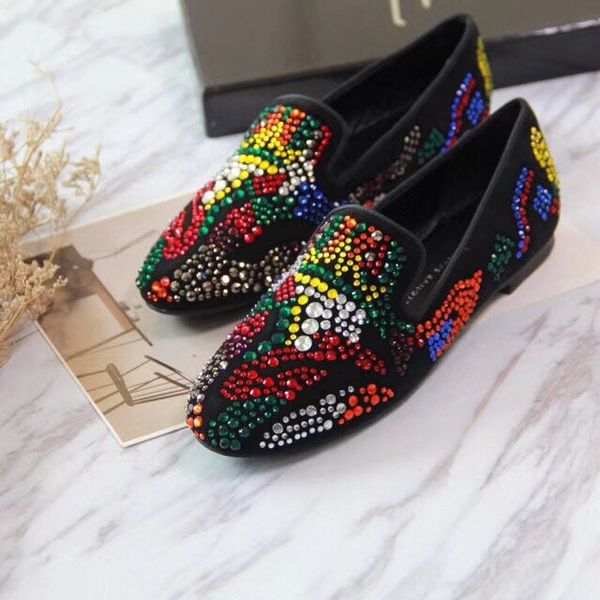 women colorful diamonds dress shoes genuine leather lady diamond flat thin shoes loafers epacket shipping, Black
women colorful diamonds dress shoes genuine leather lady diamond flat thin shoes loafers epacket shipping, Black