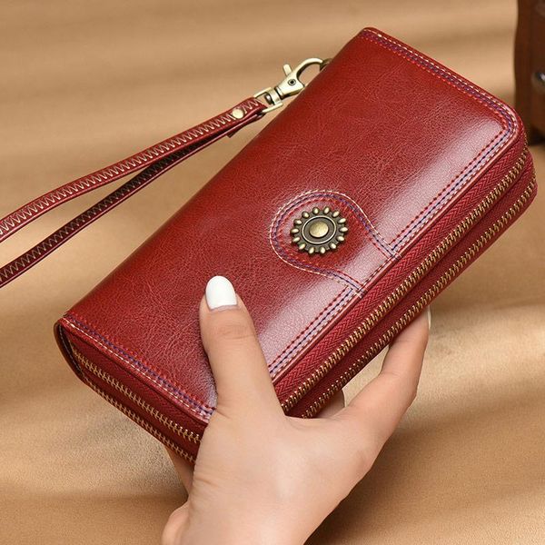 luxury red leather wallet ladies design clutch bag ladies fashion retro long double zipper large capacity multi-card coin purse gift 349
luxury red leather wallet ladies design clutch bag ladies fashion retro long double zipper large capacity multi-card coin purse gift 349