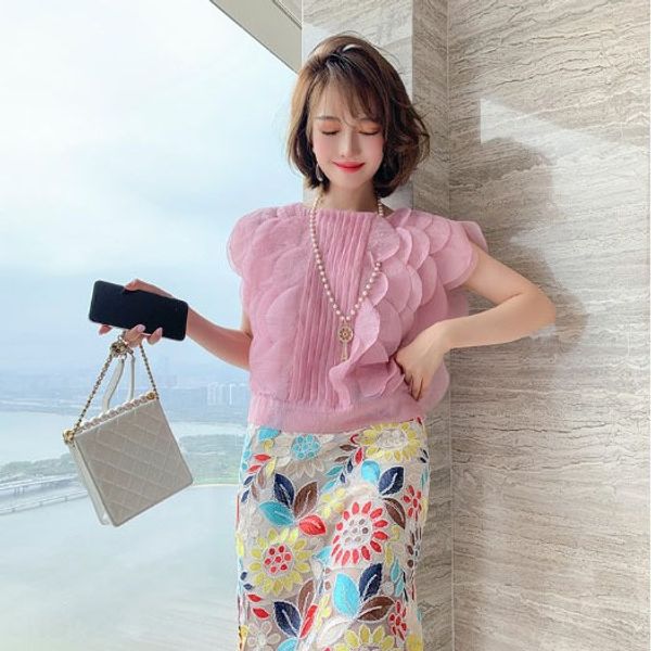 fjadl miuco layer-upon-layer petal pleated with suspenders + embroidered slim hip-covered overskirt three-piece set for women 2020 xia s, Gray
fjadl miuco layer-upon-layer petal pleated with suspenders + embroidered slim hip-covered overskirt three-piece set for women 2020 xia s, Gray