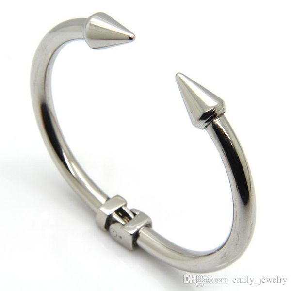 2017 new arrive stainless steel conical arrows h love bracelet bangle women's 18k rose goldcone nail cuff bracelets & bangle, Black
2017 new arrive stainless steel conical arrows h love bracelet bangle women's 18k rose goldcone nail cuff bracelets & bangle, Black